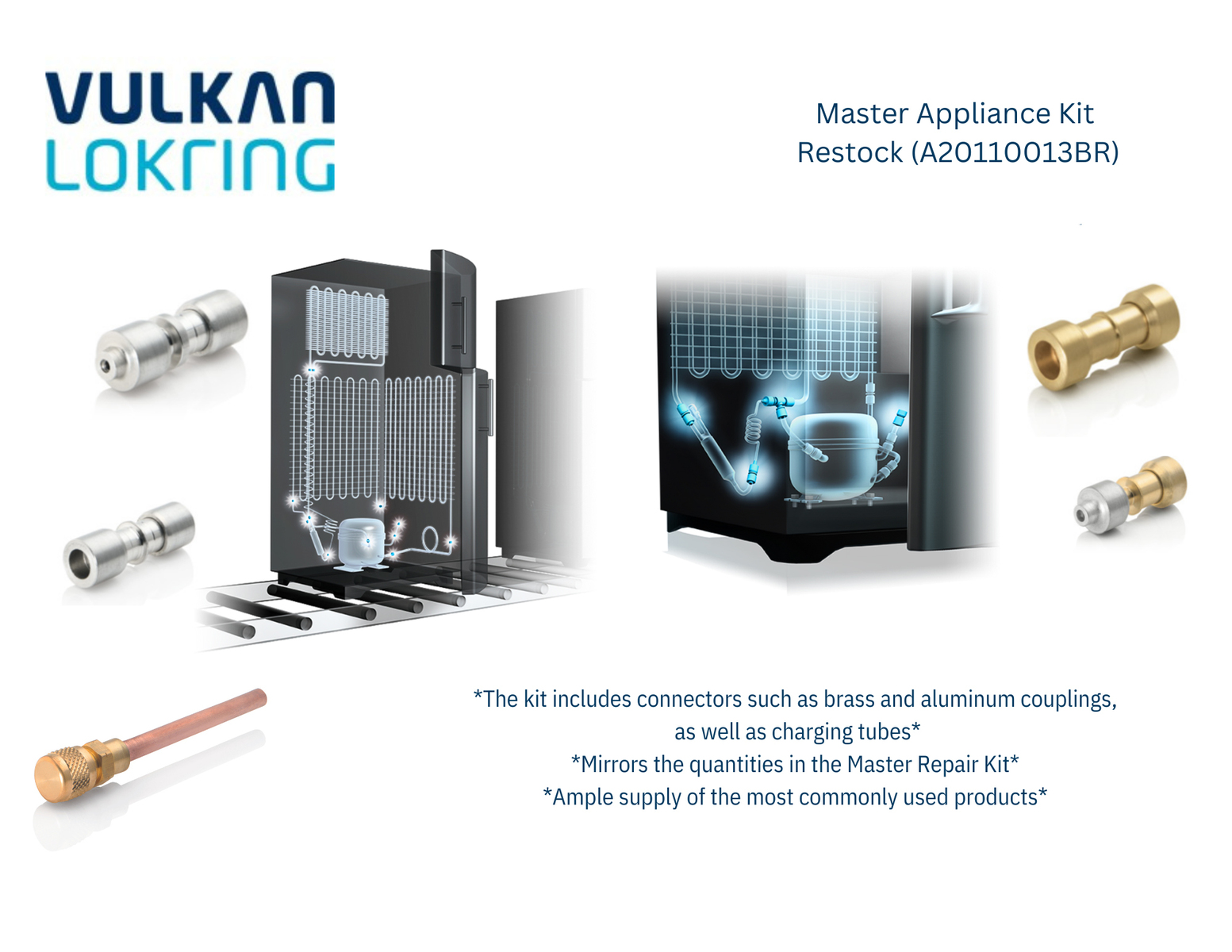 A20110013BR - Genuine OEM American Vulkan Master Appliance Lokring Restock Kit